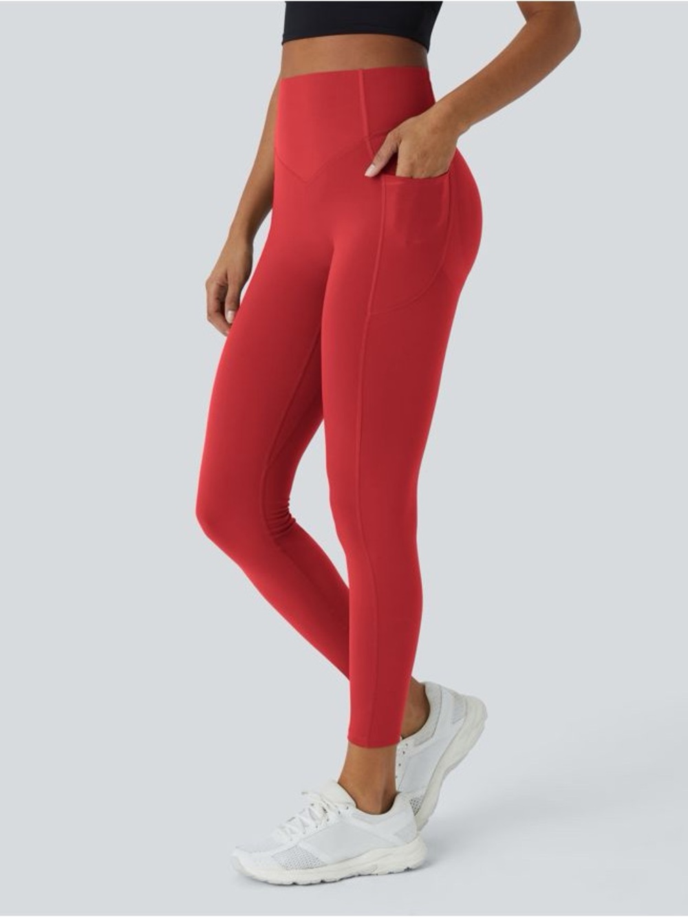 **NWT** Halara- High-Waist Red Pocket Leggings - Women Pants & Jumpsuits